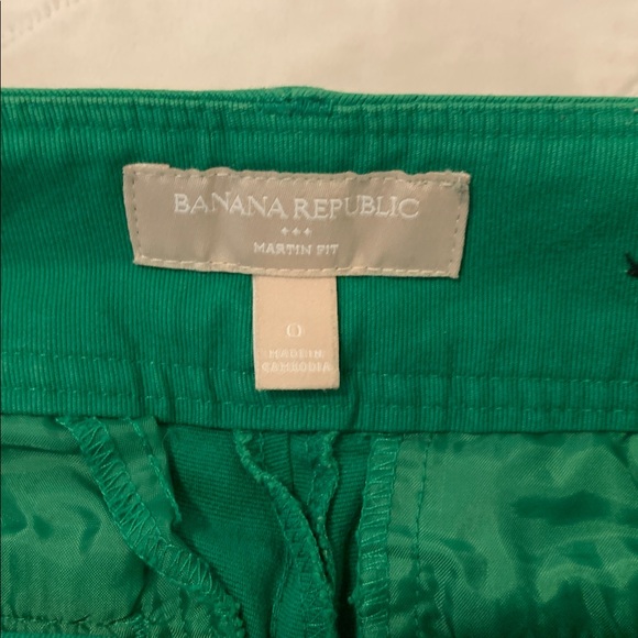 Banana Republic Martin fit green flare pants sz 0 - Picture 3 of 6